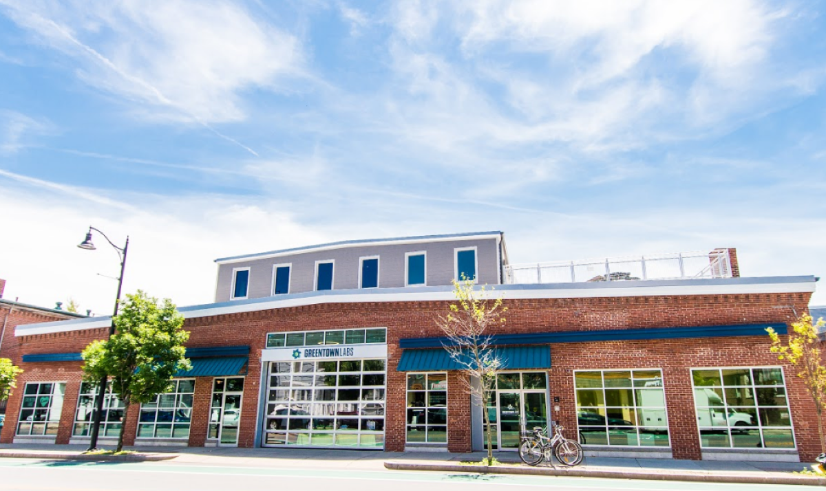 Exterior of Greentown Labs building
