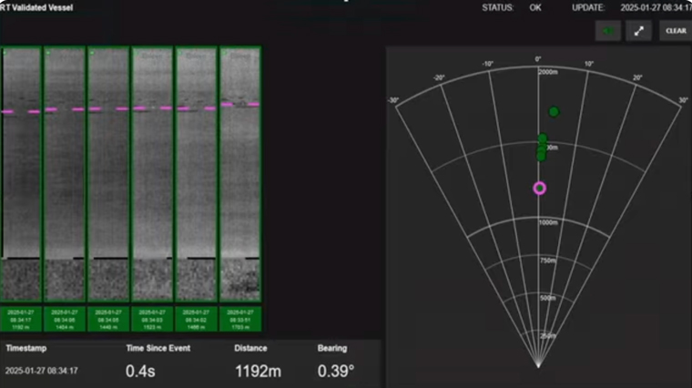 Screenshot of the WhaleSpotter bridge interface